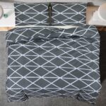 Ensemble de housse de couette Gris 220x240 cm Coton – Image 3