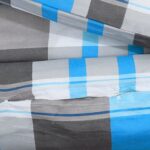 Ensemble de housse de couette Bleu et gris 200x220 cm Coton – Image 6
