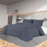 Ensemble de housse de couette Anthracite 240x220 cm Coton