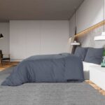 Ensemble de housse de couette Anthracite 260x240 cm Coton – Image 2