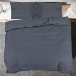 Ensemble de housse de couette Anthracite 260x240 cm Coton – Image 3