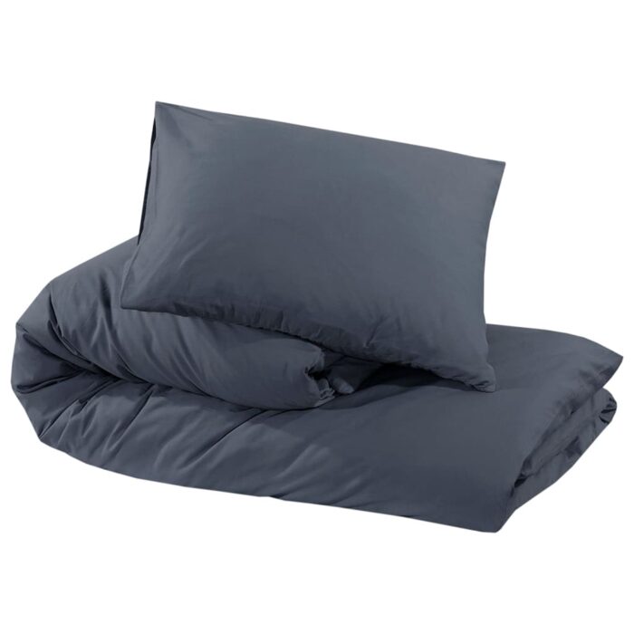 Ensemble de housse de couette Anthracite 260x240 cm Coton – Image 4