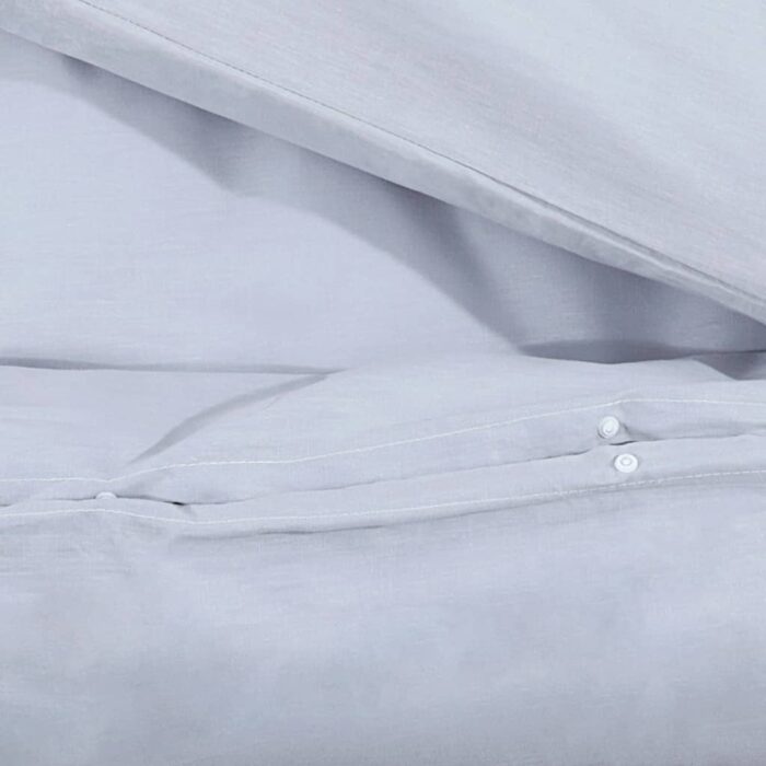Ensemble de housse de couette Gris 200x220 cm Coton – Image 6