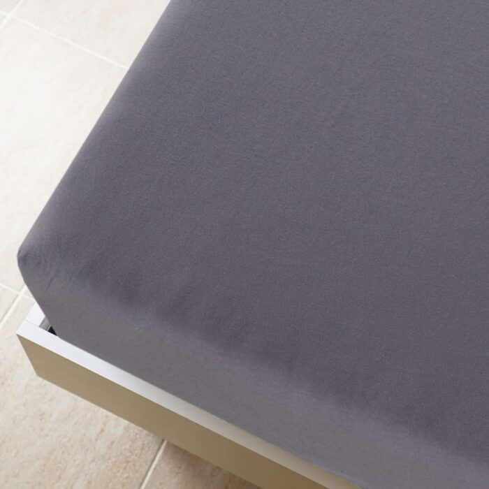 Draps-housses Jersey 2 pcs Anthracite 180x200 cm Coton – Image 2
