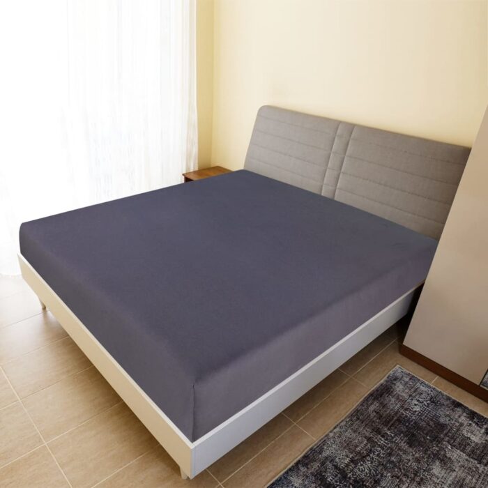 Draps-housses Jersey 2 pcs Anthracite 180x200 cm Coton – Image 1