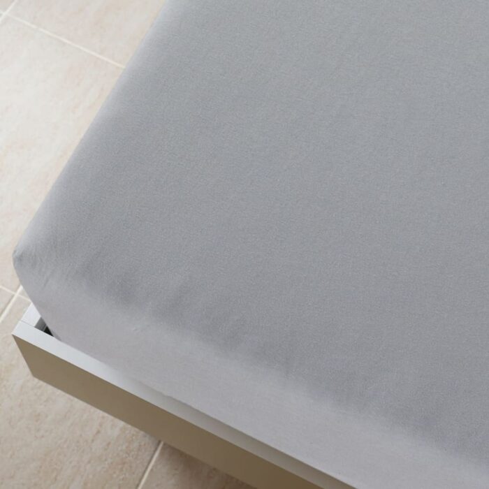 Draps-housses Jersey 2 pcs Gris 140x200 cm Coton – Image 2