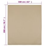Drap-housse Jersey Taupe 160x200 cm Coton – Image 3