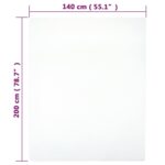 Drap-housse Jersey Blanc 140x200 cm Coton – Image 3