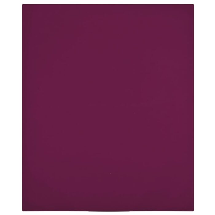 Drap-housse Jersey Bordeaux 140x200 cm Coton – Image 1