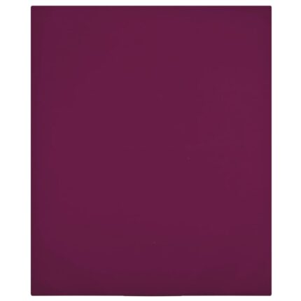 Draps-housses Jersey 2 pcs Bordeaux 180x200 cm Coton