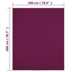 Draps-housses Jersey 2 pcs Bordeaux 180x200 cm Coton – Image 3