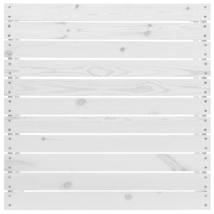 Repose-pied de jardin blanc bois de pin massif – Image 3