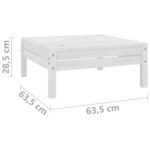 Repose-pied de jardin blanc bois de pin massif – Image 4