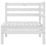 Canapés d'angle de jardin 2 pcs blanc bois de pin massif – Image 2