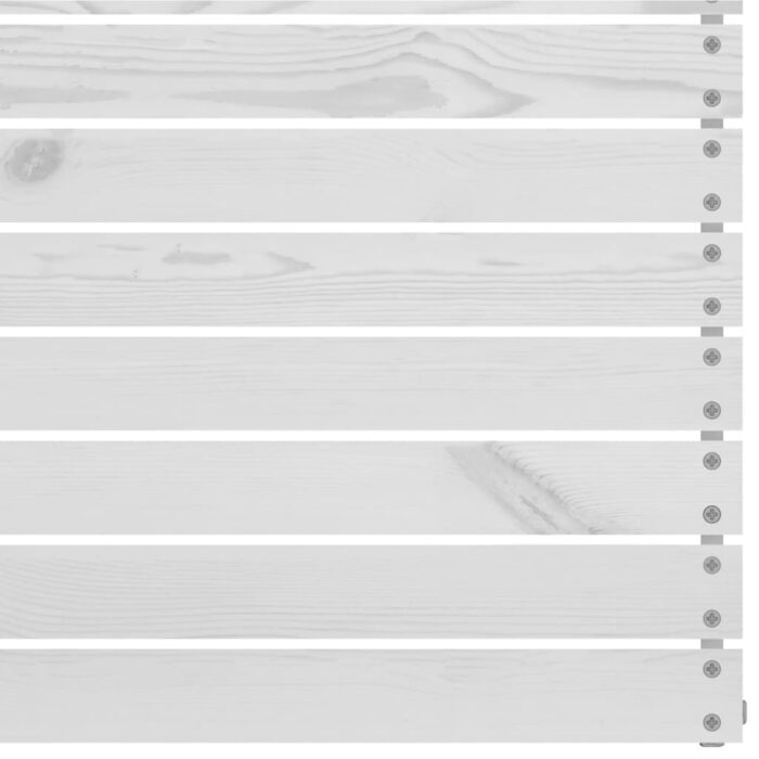 Canapés centraux de jardin 4 pcs Blanc Bois de pin massif – Image 4