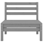 Canapés centraux de jardin 4 pcs Gris Bois de pin massif – Image 2