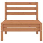 Canapés centraux de jardin 4 pcs marron miel bois de pin massif – Image 2