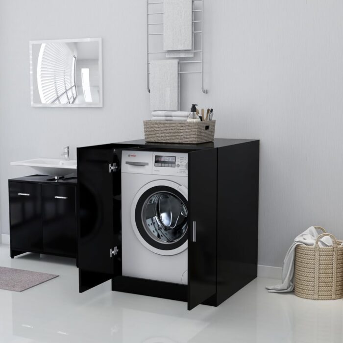 Meuble pour machine à laver Noir – Image 5