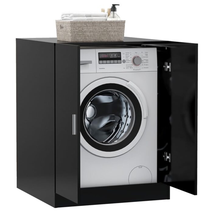 Meuble pour machine à laver Noir – Image 6