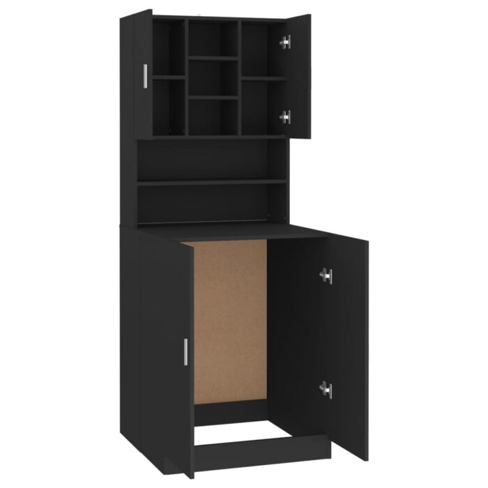 Meuble pour machine à laver Noir – Image 7