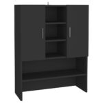 Meuble pour machine à laver Noir – Image 8