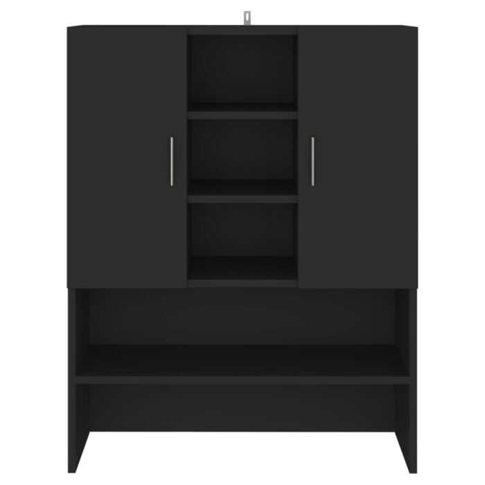 Meuble pour machine à laver Noir – Image 9