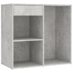 Coiffeuse à LED avec armoire Gris béton Bois d'ingénierie – Image 4