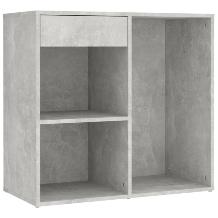 Coiffeuse à LED avec armoire Gris béton Bois d'ingénierie – Image 4