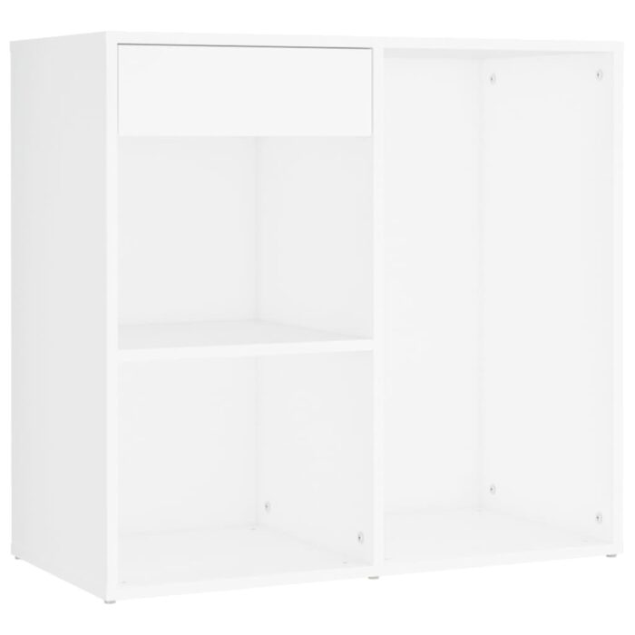 Coiffeuse à LED avec 2 armoires Blanc Bois d'ingénierie – Image 4