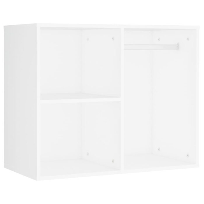 Coiffeuse à LED avec 2 armoires Blanc Bois d'ingénierie – Image 5