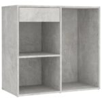 Coiffeuse à LED avec 2 armoires Gris béton Bois d'ingénierie – Image 4