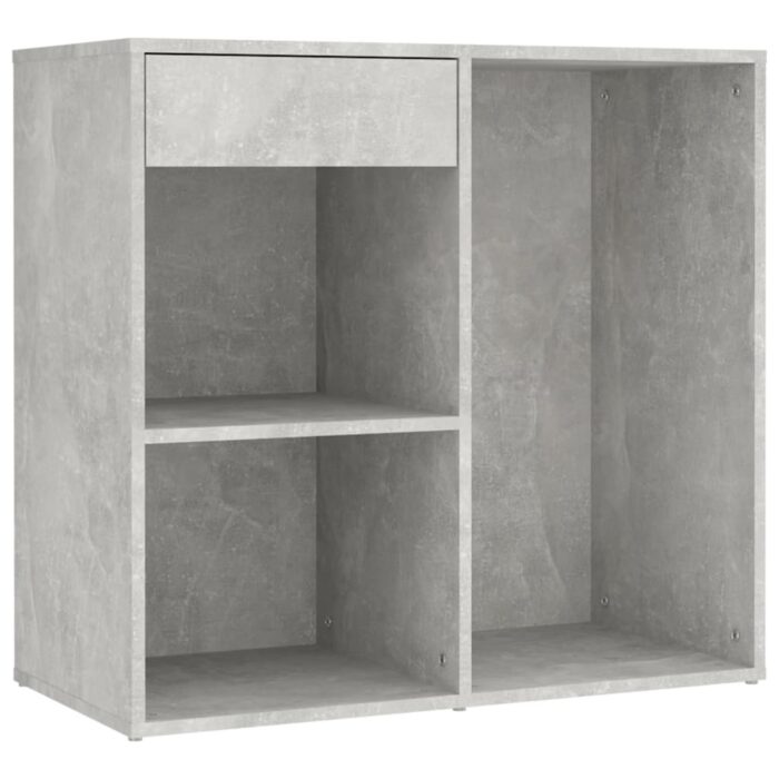 Coiffeuse à LED avec 2 armoires Gris béton Bois d'ingénierie – Image 4