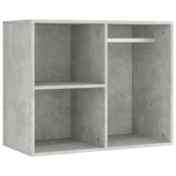 Coiffeuse à LED avec 2 armoires Gris béton Bois d'ingénierie – Image 5