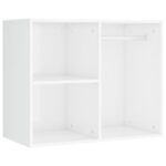 Coiffeuse à LED et 2 armoires Blanc brillant Bois d'ingénierie – Image 5