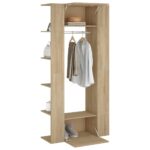 Armoires de couloir 2 pcs chêne sonoma bois d'ingénierie – Image 2