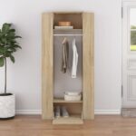 Armoires de couloir 2 pcs chêne sonoma bois d'ingénierie