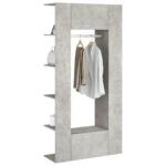 Armoires de couloir 2 pcs gris béton bois d'ingénierie – Image 2