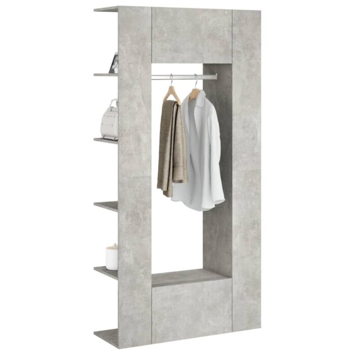 Armoires de couloir 2 pcs gris béton bois d'ingénierie – Image 2