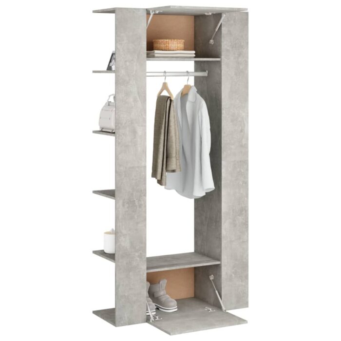 Armoires de couloir 2 pcs gris béton bois d'ingénierie – Image 3