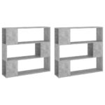 Bibliothèque/Séparateur de pièce Gris béton 100x24x188 cm – Image 5