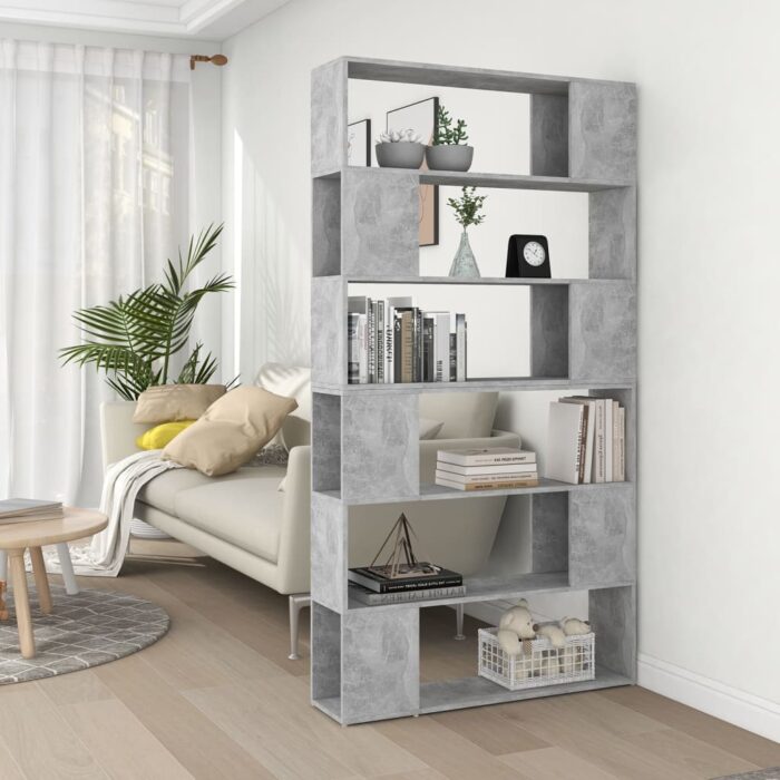 VXL8720286661437_m_en_hd_1.jpg Bibliothèque/Séparateur de pièce Gris béton 100x24x188 cm – Image 1