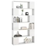 Bibliothèque/Séparateur de pièce Blanc brillant 100x24x188 cm – Image 2