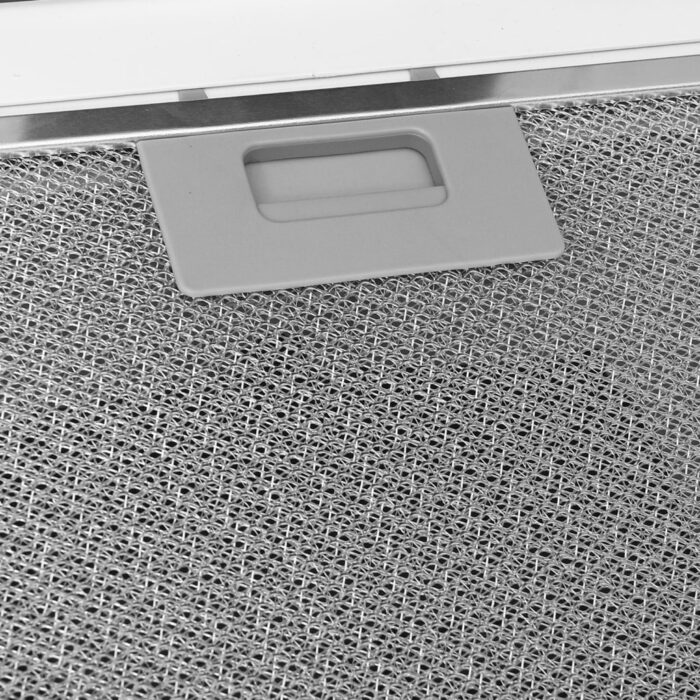 Hotte murale 60 cm Acier inoxydable et verre trempé Blanc – Image 6