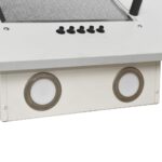 Hotte murale 60 cm Acier inoxydable et verre trempé Blanc – Image 7