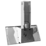 Hotte murale 90 cm Acier inoxydable et verre trempé Argenté – Image 4