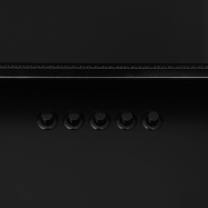 Hotte murale 90 cm Acier inoxydable et verre trempé Noir – Image 5