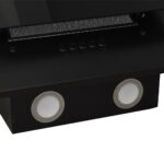 Hotte murale 90 cm Acier inoxydable et verre trempé Noir – Image 7