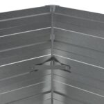 Lit surélevé de jardin 129x45 cm Acier galvanisé Argenté – Image 2