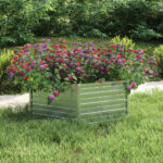 Lit surélevé de jardin 129x45 cm Acier galvanisé Argenté