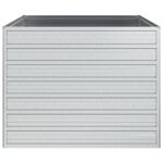 Lit surélevé de jardin 100x100x77 cm Acier galvanisé Argenté – Image 2